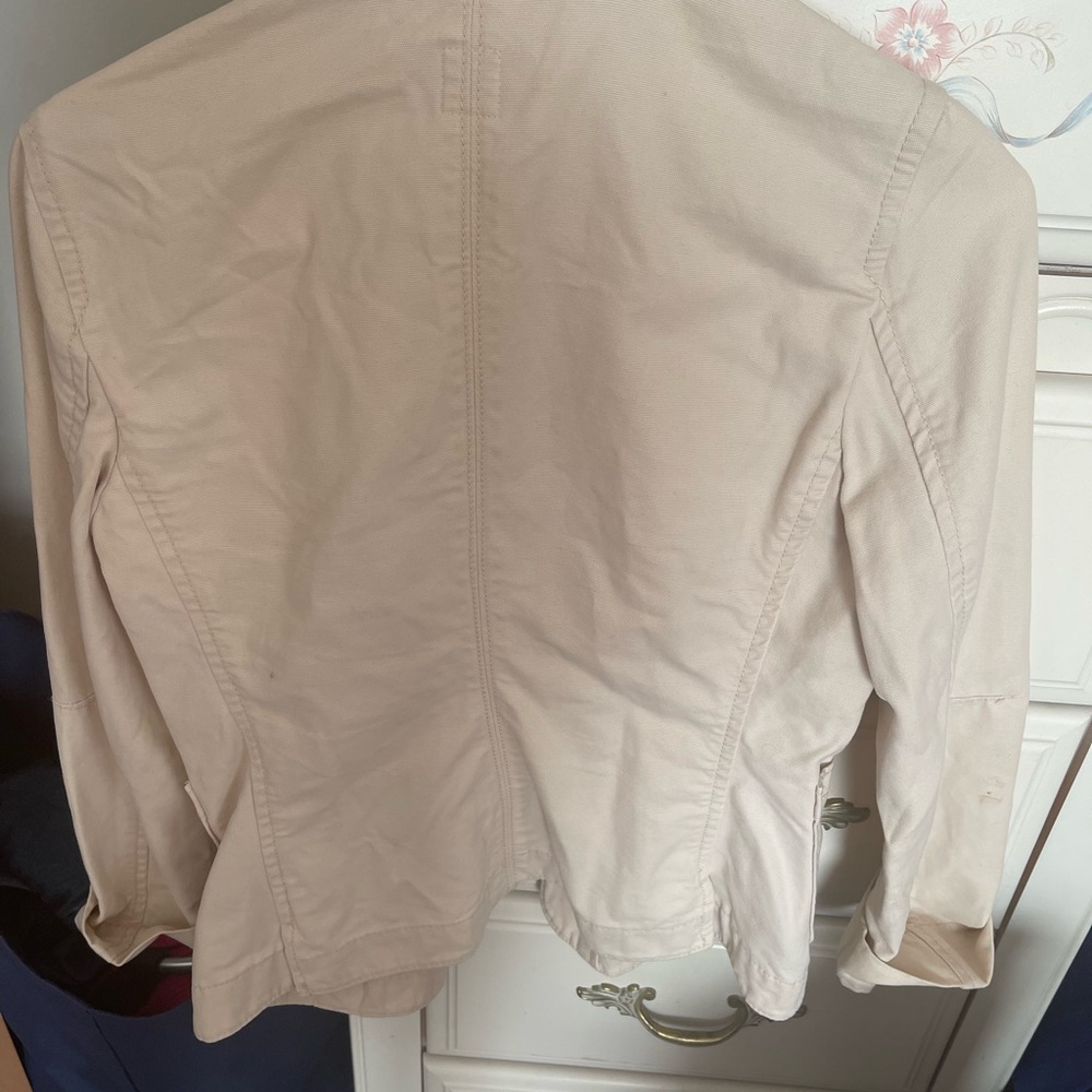 Cream color button down coat - Picture 4 of 4